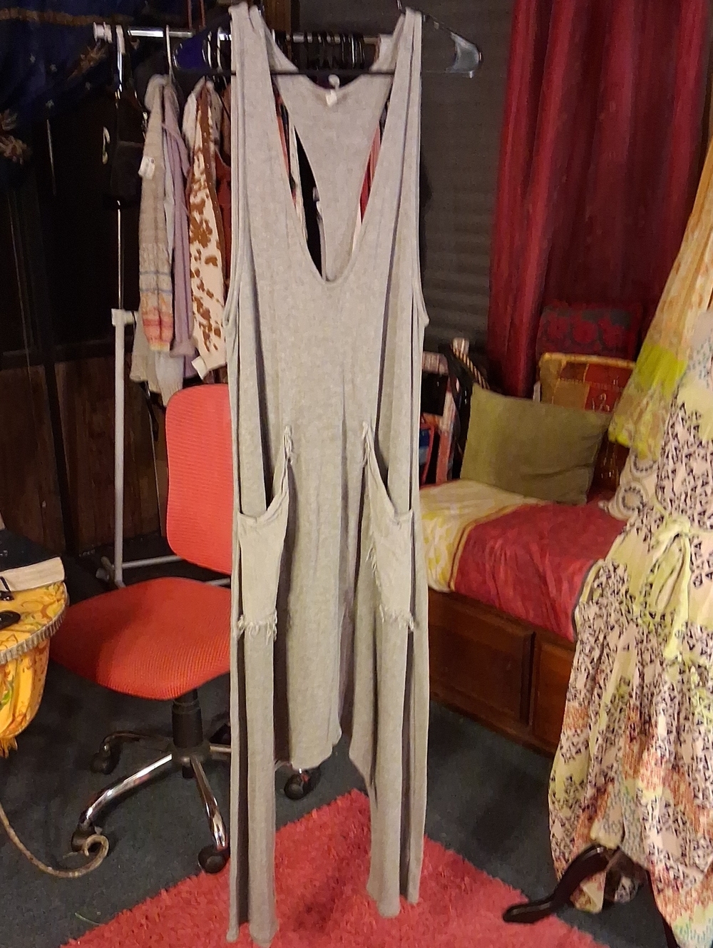 FP Movement by Free People Heather Gray Asymmetrical Pocket Jumpsuit